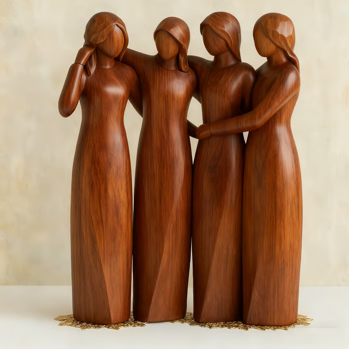 💖🔥LAST DAY 49 % OFF👩🏻🤝👩🏻Sisters by My Side, Celebrates Friendships Three Sisters Sculpture🎁Christmas, Thanksgiving Day, Birthday Gifts