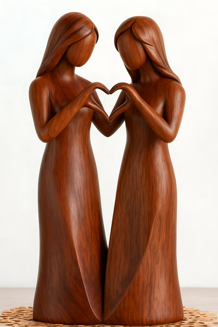 💖🔥LAST DAY 49 % OFF👩🏻‍🤝‍👩🏻Sisters by My Side, Celebrates Friendships Three Sisters Sculpture🎁Christmas, Thanksgiving Day, Birthday Gifts